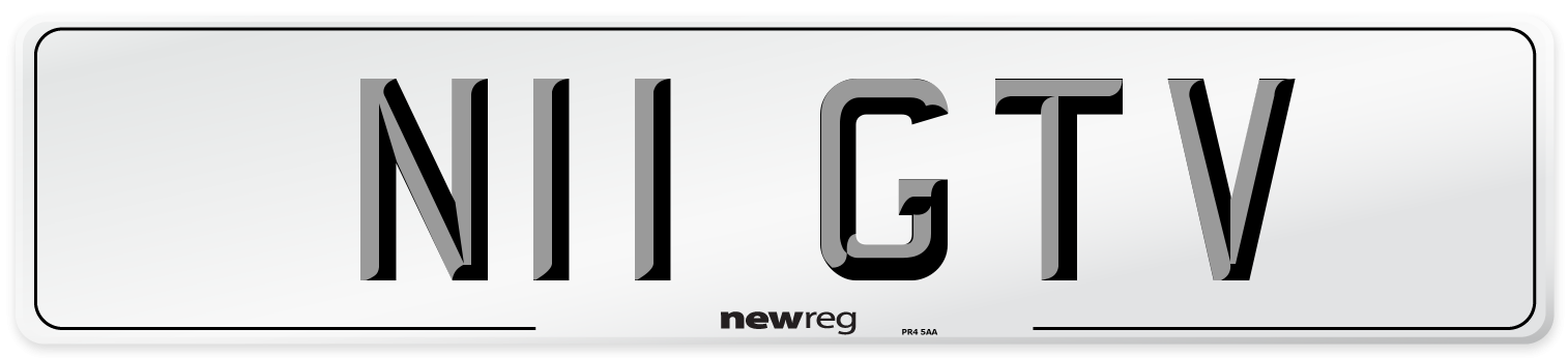 N11 GTV Number Plate from New Reg